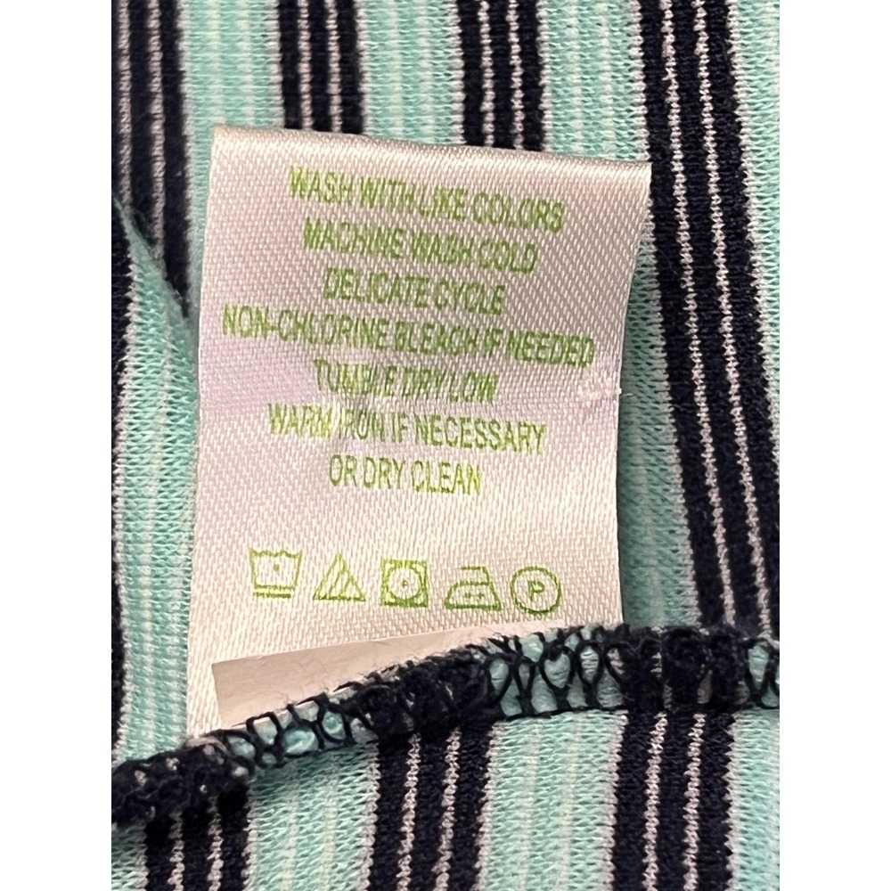 Lilly Pulitzer Mint Green and Black Striped Long Sleeve Dress - Picture 11 of 12